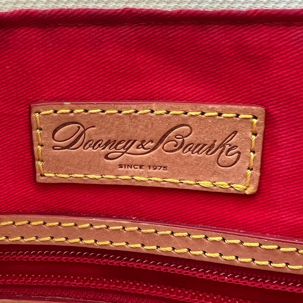 Dooney & Bourke black & white polka dot tote bag. - Picture 11 of 11